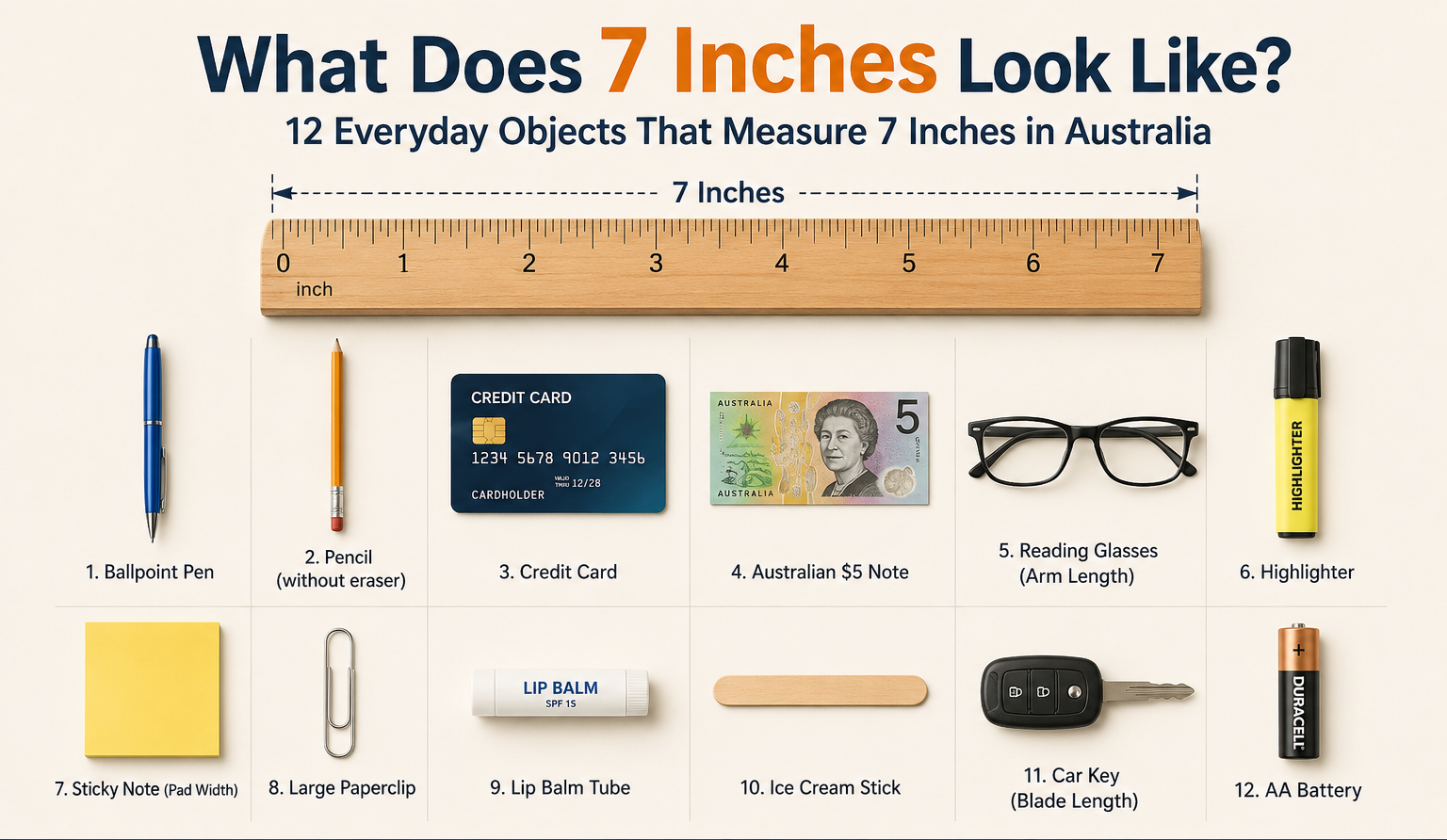 What Does 7 Inches Look Like? 12 Everyday Objects That Measure 7 Inches in Australia