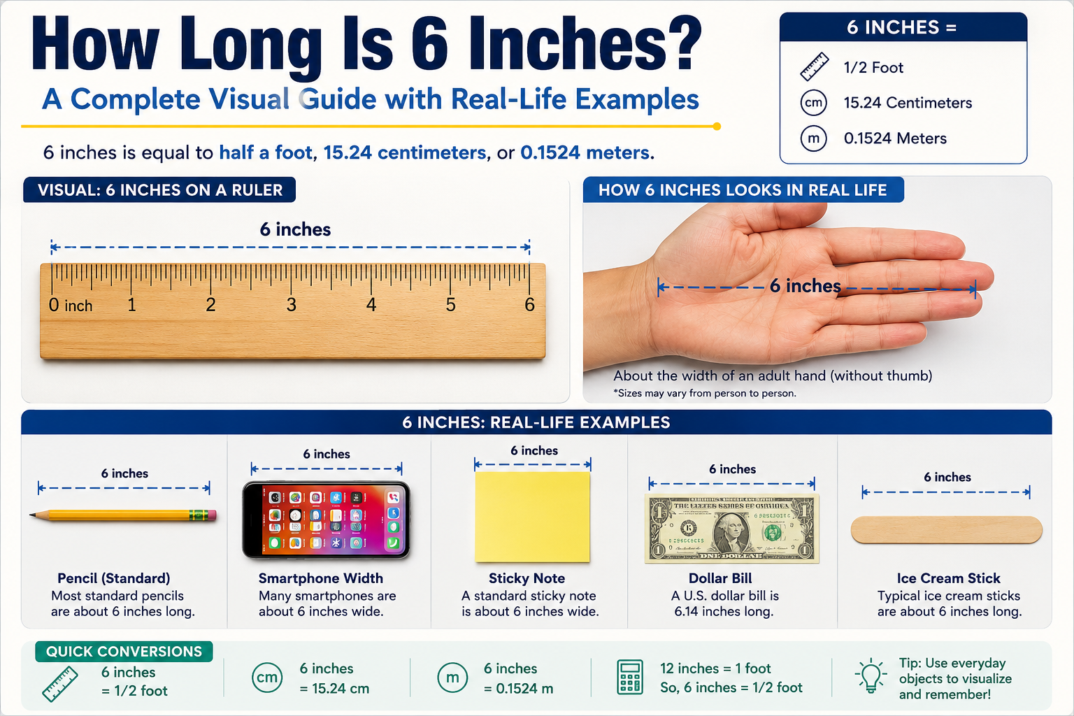 How Long Is 6 Inches? A Complete Visual Guide with Real-Life Examples